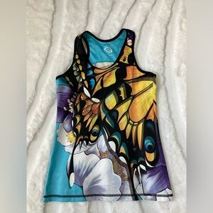 INKnBURN flutter design sz S Athletic Tank